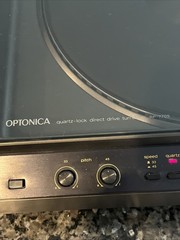 Optonica RP-7705 Rare Working Turntable With Cartridge Hinges Work Glass Top