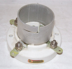 E. F. Johnson 4-pin Bayonet Jumbo Ceramic tube socket,NOS,original box,123-211