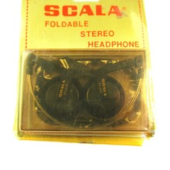 DEADSTOCK VTG 80s Scala Foldable Headphones SH-659 Wired Headband Vintage NOS