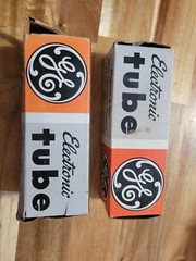 Lot Of 2 Vintage GE Electronic Tubes 5U4GB 5AS4A