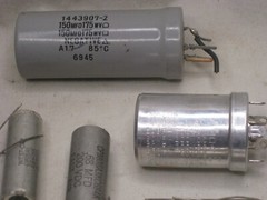 not tested vintage capacitor lot SPRAGUE 270021 Vitamin Q Mallory TC75A x 2 ++