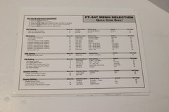 QTY 3 – YAESU – FT-847 – QUICK CODE SHEET / PULL OUTS FOR CONNECTION AND BLOCK