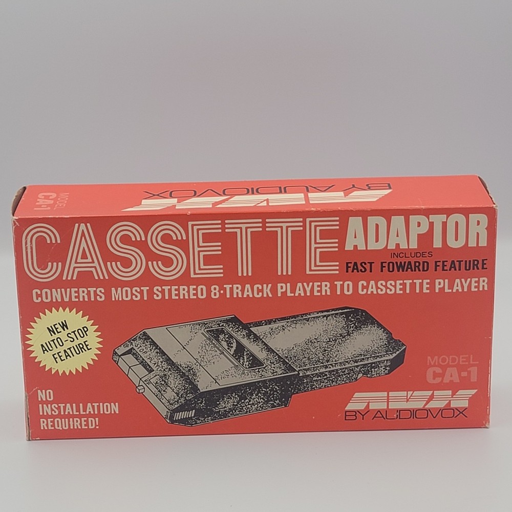 NOS Rare VTG AUDIOVOX Cassette/8-Track Adaptor/Convertor MODEL CA-1 (UU) Japan