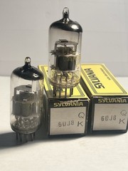 NOS / NIB SYLVANIA 6DJ8 ECC88 TUBE MATCHED PAIR