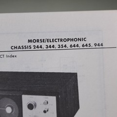 MORSE/ELECTROPHONIC Manual CHASSIS 244 344 354 644 645 944 1977 PHOTOFACT
