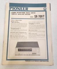 Pioneer SX-700T Receiver Service Manual *Original*