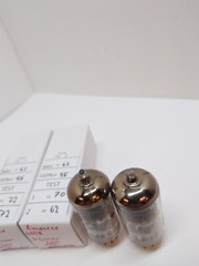 Matched Pair of Amperex 6DJ8 ECC88 Code GA2 TV-7 Tested VACUUM TUBE D-Getter