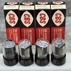 QUAD NOS NIB CBS 6SN7 GTB TUBES ALL TESTED over 100% DATED 1960
