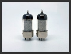 2 x NOS? Philips EF40 Metal Base Test GOOD L9B Solid DIsk Getter Vacuum Tube