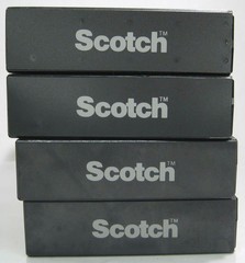 Vintage Betamax Beta Tape Lot of 4 Used Tapes Scotch Model L-500 w/ Cases
