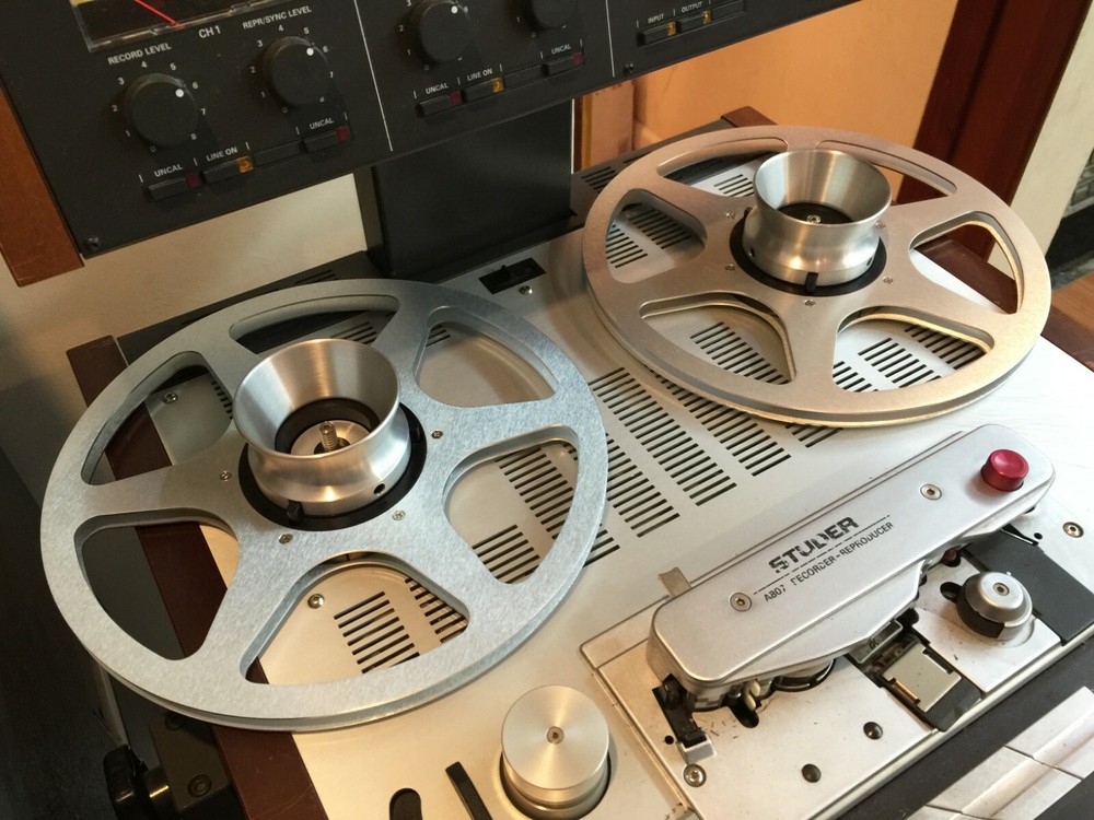 ONE PAIR New 10.5″ Anodized Aluminum metal Reels Silver