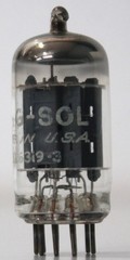 TUNGSOL 12AX7/ECC83 Long Black Plate Made in USA Amplitrex Tested Qty 1Pc