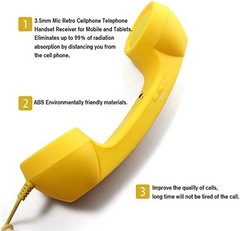 Retro Phone Handset for Cellphones – 3.5mm Plug, Noise Reduction
