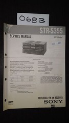 Sony str-s355 Service Manual Original Book tuner radio receiver repair