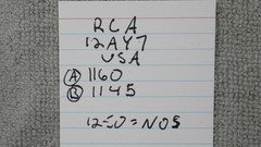 12AY7 RCA TESTS EXCELLENT USA GUITAR AMPLIFIER TUBE
