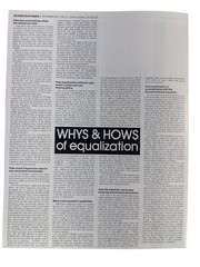 Soundcraftsmen equalizers pre-amplifiers amplifiers Fold-out Spec Sales Poster