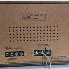 Rare Emerson 6000R Stereo Receiver Cassette 8 Track Player Radio Tested Working