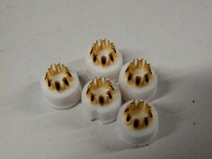 Augat 8 Pin Transistor/Op Amp Sockets Teflon Gold Plated Solder Cups Qty 5 NOS