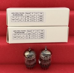 Two GE 6386 Tubes /Amplitrex Tested +100%/D Get /x3 Mica /Black P / Mid 1950’s