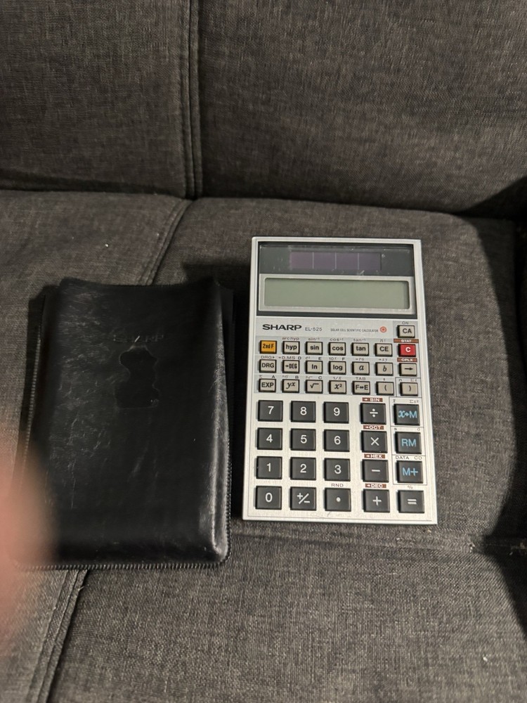 Vintage Sharp EL-525 Solar Cell Scientific Calculator – Working