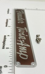 Fender Twin-Amp Tweed Brown Amplifier Badge Custom Made Aluminum with Screws