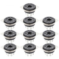 8Pin Octal Bakelite Tube Socket for KT88 EL34 6550 GZ34 Bottom Chassis Mount 10X