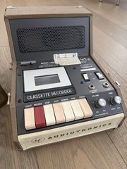 Vintage 1970s Audiotronics Analog Tape Recorder Cassette Deck Model 130A