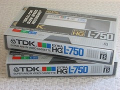 TDK BETA EXTRA-HG L-750 SUPER AVILYN VIDEO CASSETTE SEALED BLANK- LOT OF 2 TAPES