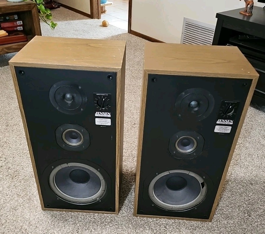 Vintage Jensen System 400 Floor Speakers. Fully Tested. Crossover Selector. Read