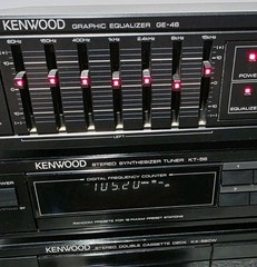 Vtg Stereo Kenwood KA-76 Stereo Amplifier, KX-56CW, GE-46 Equalizer, KT-56 Tuner