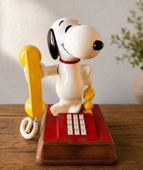 Vintage 1976 ATC Snoopy Woodstock Telephone Tested Working Peanuts Character