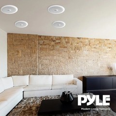 Pyle PDIC Series 8″ 250W Round Flush Mount Wall and Ceiling Speakers, (8 Pack)