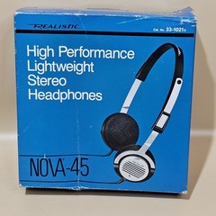Vintage Realistic Nova-45 Stereo Headphones with Box And Papers