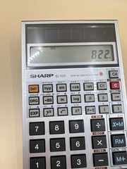 Vintage Sharp EL-525 Solar Scientific Calculator Made in Japan w/ Original Case