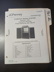 JC Penney 1960 Service Manual Original Repair Book Compact Music System