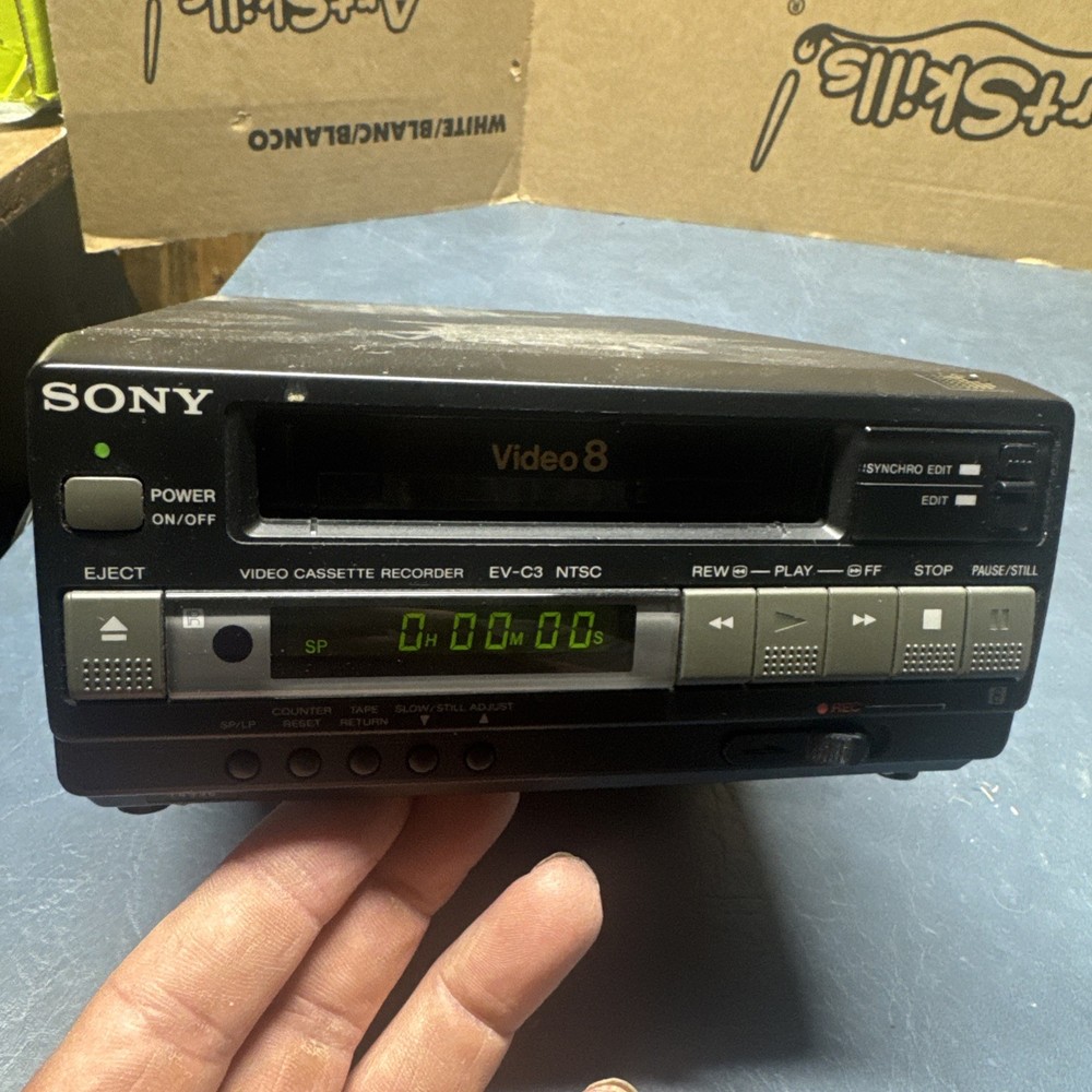 Sony EV-C3 Video8 VCR Powers On – As Is