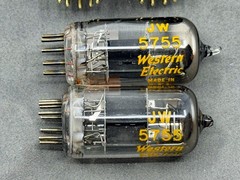 Western Electric JW 5755 420A Mil Spec w/12AX7 ADAPTERS Matched Balanced Pair