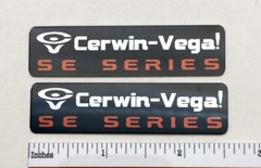 Cerwin Vega SE Series Speaker Badge Logo Emblem Aluminum Pair CV