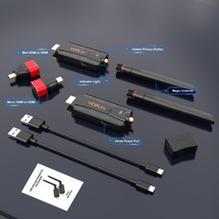 Vcolink Wireless Hdmi Transmitter And Receiver 1 To 2 Extender Kit 656Ft Long