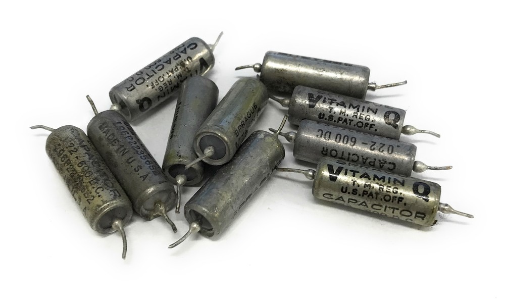 Lot of 10 Vintage Sprague Vitamin Q .022 uf 600v Capacitors Guitar Tone Caps