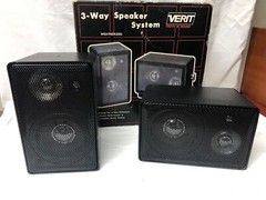Pair (2) of VERIT MS-60 Speaker – Preowned With Bracket & Box TESTED WORKS