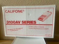 Califone 3130AV Portable Cassette Player & Recorder with Battery & Cable Power