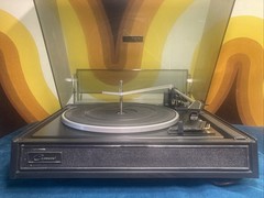 GARRARD 40b 4 Speed Turntable Record Player W Dust Cover WORKS SEE VIDEO England