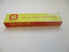 OHMITE VITREOUS ENAMELED RESISTOR 0778, 75 WATTS, 1000 OHMS,