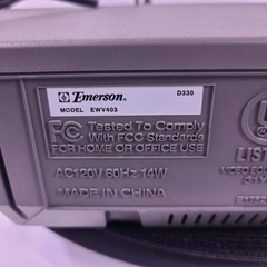 Emerson EWV403 VHS VCR Player Recorder No Remote No Av Cables Tested & Works