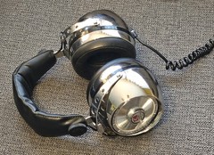 Vtg Gigantic DYNATRONIC Dynatron Headphones MODEL MD-300VM JAPAN