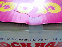 RARE GE C3300 WHITE CLOCK AM RADIO ALARM VINTAGE NEW? PETER MAX STYLE 1971 MIB