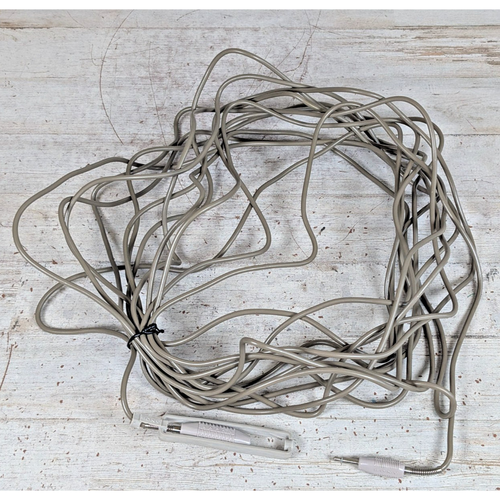 Vtg Sony 3.5mm 1/8 in Mono Aux Audio Cable Headphone Jack 32 ft Long Gray M F
