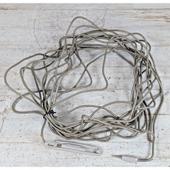 Vtg Sony 3.5mm 1/8 in Mono Aux Audio Cable Headphone Jack 32 ft Long Gray M F