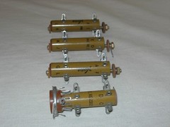 (4) NOS Vector Tube Socket Turrets, 1 w/ 9-pin noval mounted